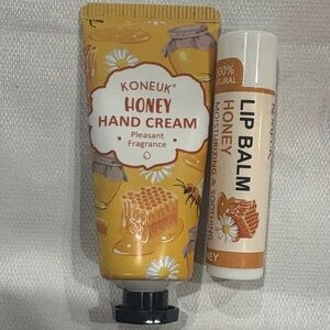 Koneuk Honey Hand Cream and Lip Balm Set